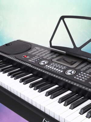Alpha 61 Keys Electronic Piano Keyboard Digital Electric w/ Stand Beginner Black