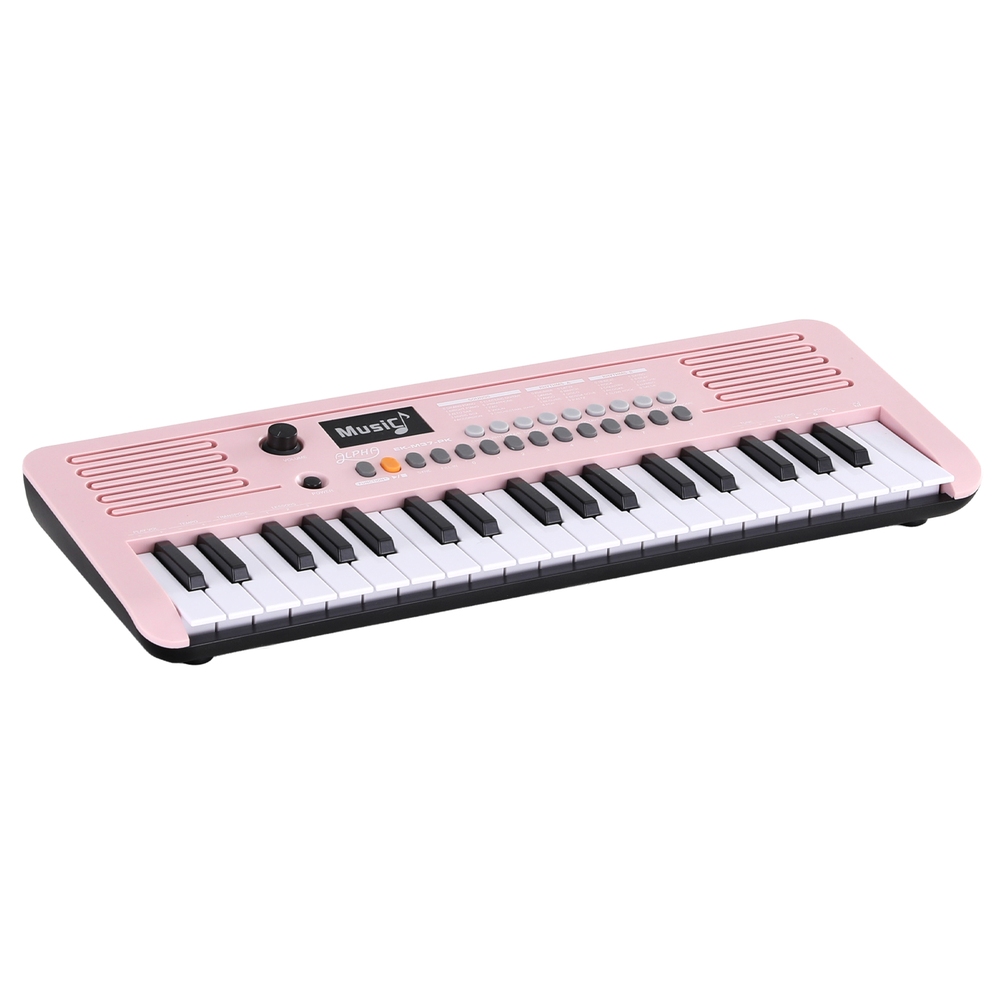Alpha 37-Key Digital Piano Keyboard for Kids Beginners Electronic Keyboard Piano Gift Pink