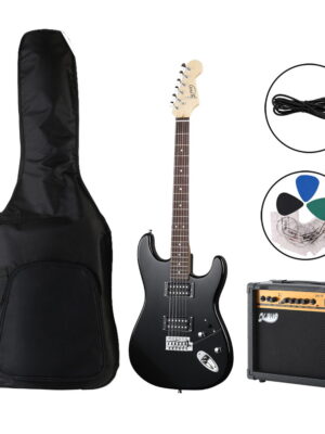 Alpha Electric Guitar Music String Instrument 20W Amplifier Black